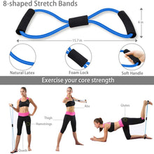 Load image into Gallery viewer, Figure 8 Yoga Fitness Workout Toning Resistance Tube Exercise Band for Men & Women
