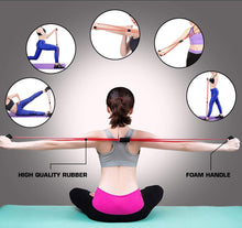 Load image into Gallery viewer, Figure 8 Yoga Fitness Workout Toning Resistance Tube Exercise Band for Men &amp; Women

